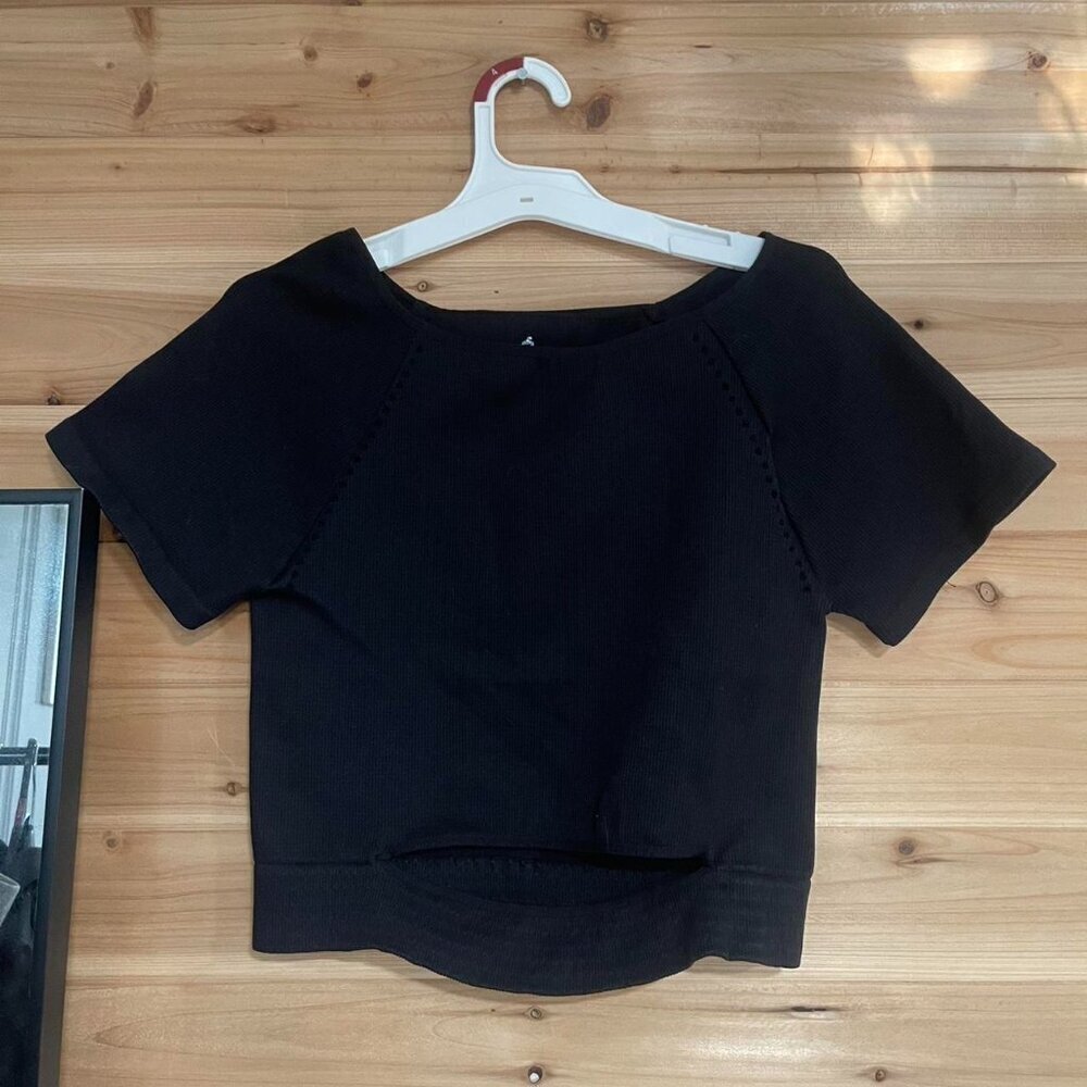 Free People Black Crop Top